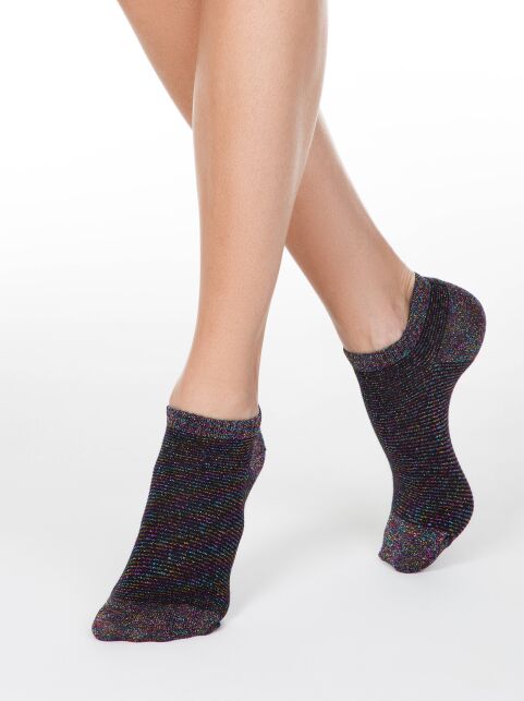 Короткие сияющие носки FANTASY из разноцветного люрекса - купить в интернет-магазине Conte