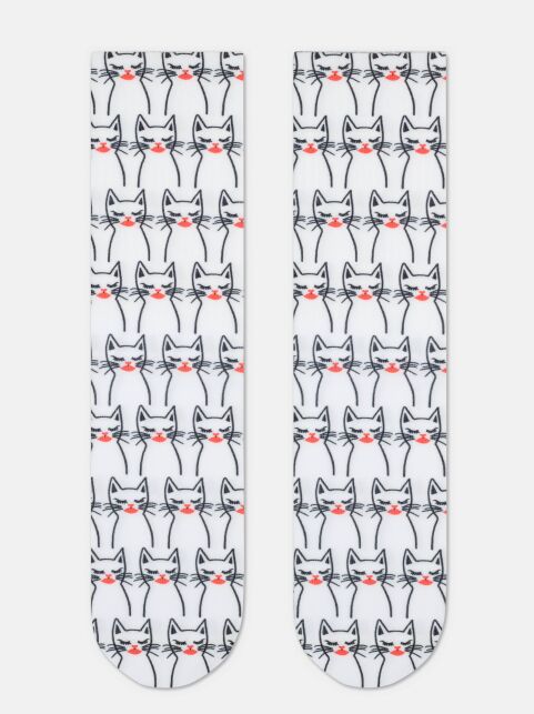 Удлиненные носки из лимитированной коллекции с рисунками "Cat" - купить в интернет-магазине Conte