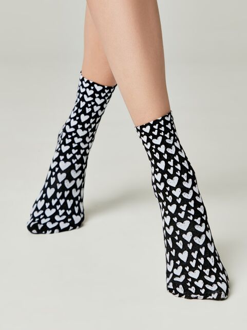Носки с рисунком «в сердечки» - купить в интернет-магазине Conte