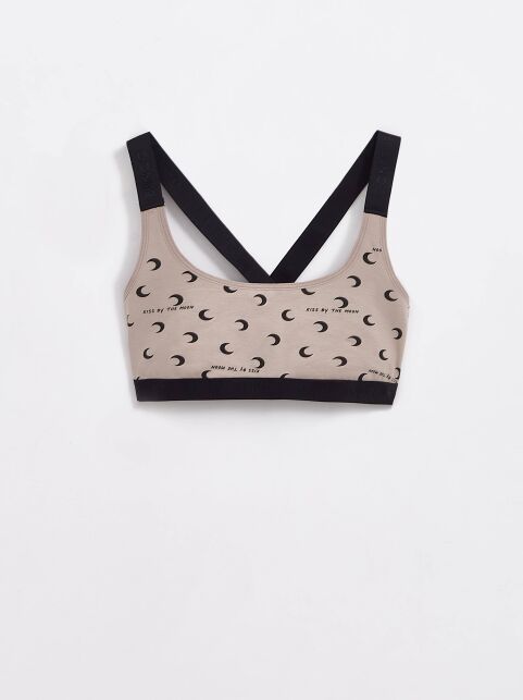 Бюстье из хлопка с перекрестными бретелями и рисунком TATTOO MOON LBE 1757 - купить в интернет-магазине Conte