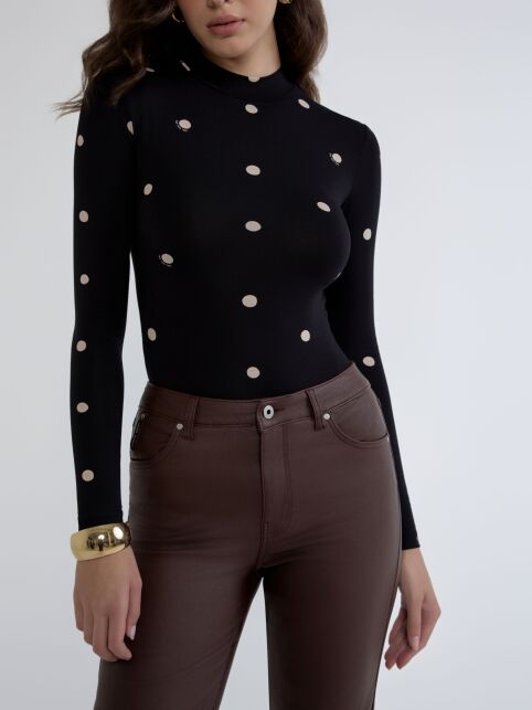 Боди из визкозы в крупный горошек LBD 2900 - купить в интернет-магазине Conte