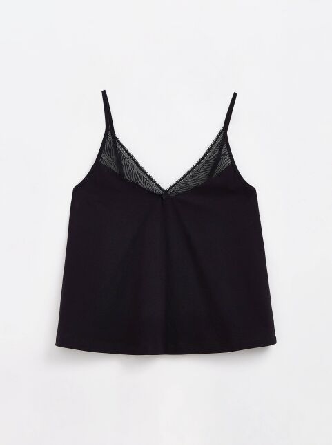 Свободный топ из анималистичного кружева и хлопка Zebra LHW 1354 - купить в интернет-магазине Conte