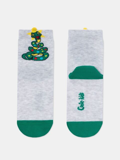 Новогодние детские носки с пикотом «Змейка» - купить в интернет-магазине Conte