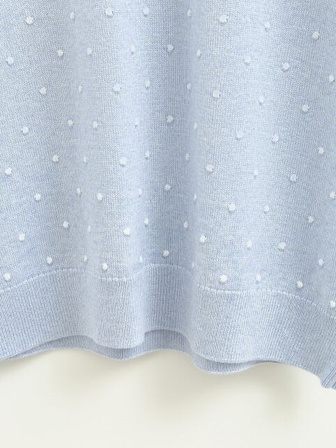 Джемпер с рисунком «в точки» из пряжи с хлопком и модалом LDK 24110 - купить в интернет-магазине Conte