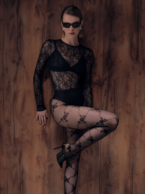 Колготки с цветочным рисунком FLORES - купить в интернет-магазине Conte