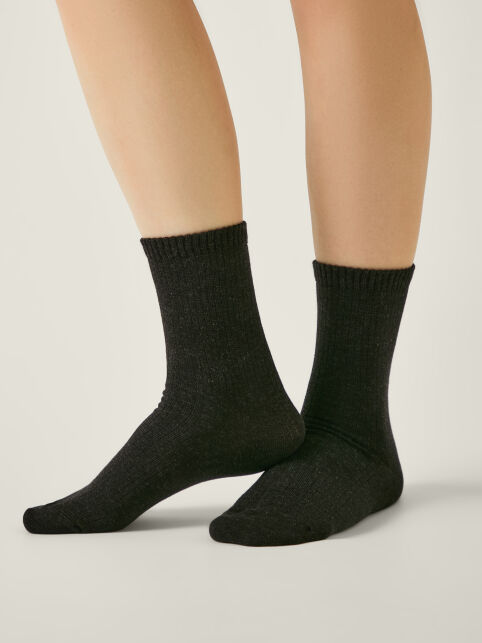 Удлинённые хлопковые носки CLASSIC в рубчик - купить в интернет-магазине Conte
