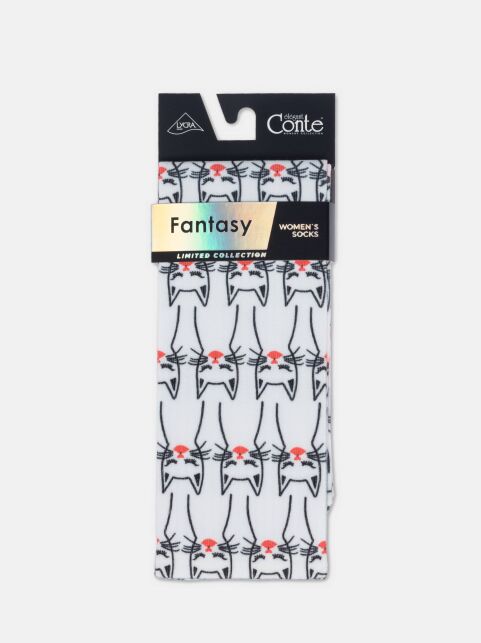 Удлиненные носки из лимитированной коллекции с рисунками "Cat" - купить в интернет-магазине Conte