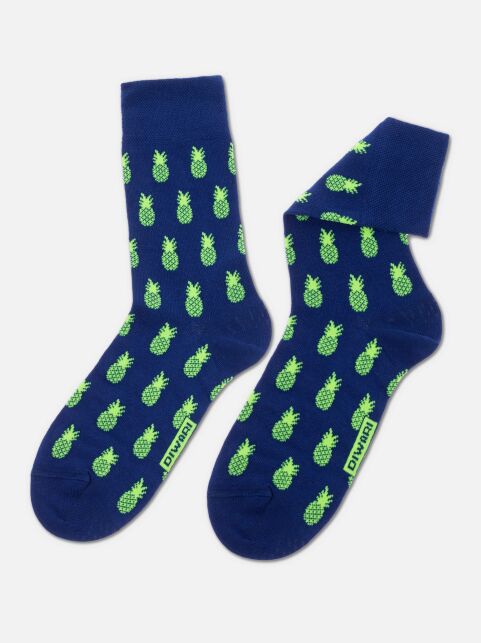 Хлопковые носки HAPPY с рисунком «Ананасы» Хлопковые носки HAPPY с рисунком «Ананасы» - купить в интернет-магазине Conte