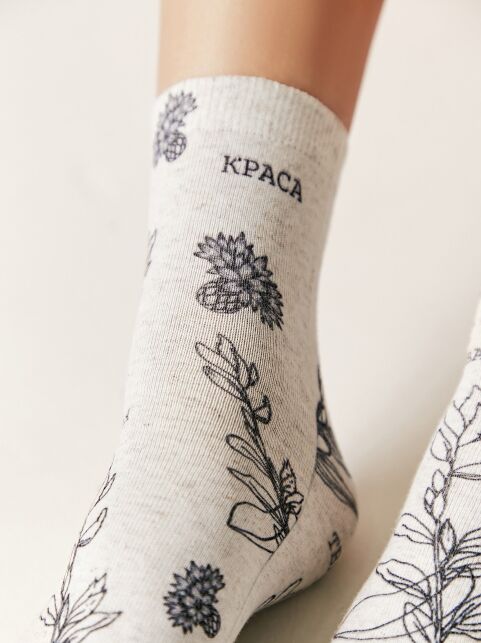 Носки из смесовой пряжи с хлопком и льном «Краса» - купить в интернет-магазине Conte