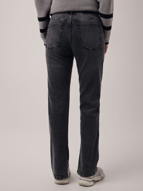Джинсы straight оксидной варки с высокой посадкой и разрезами CON-682 - купить в интернет-магазине Conte