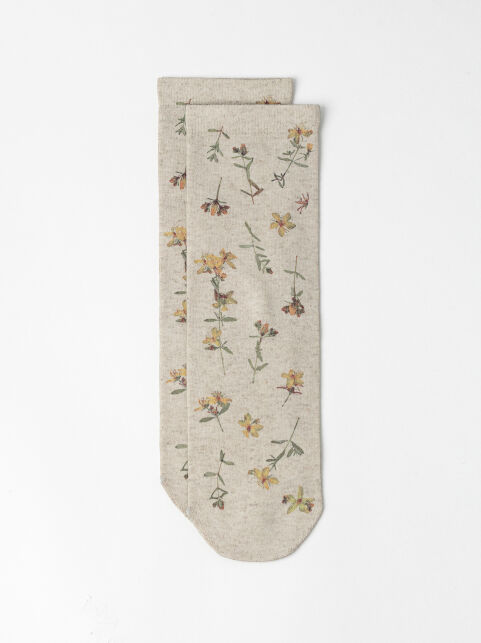 Носки из пряжи со льном «Цветки» - купить в интернет-магазине Conte