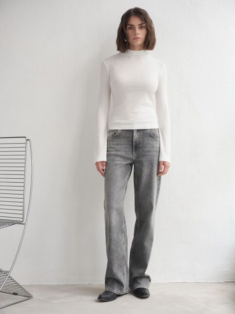 Джемпер в рубчик с расклешенными рукавами с разрезами LD 3241 - купить в интернет-магазине Conte