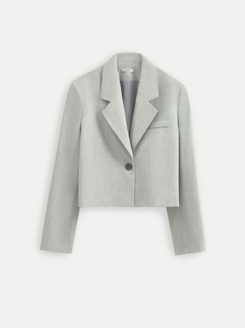 Жакет из костюмной ткани в цвете меланж LJ 3393 - купить в интернет-магазине Conte