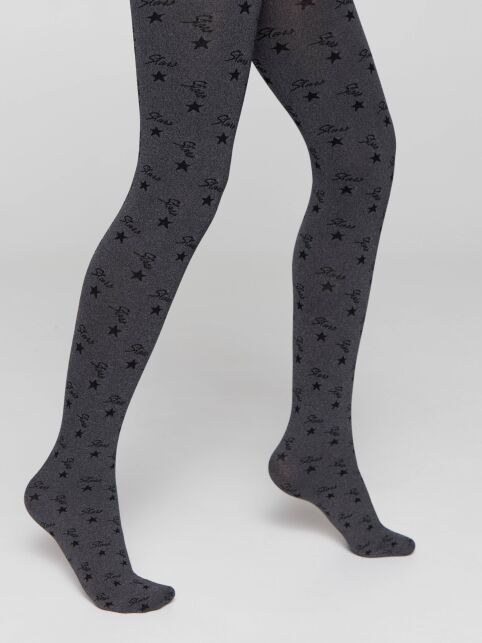 Плотные меланжевые колготки с рисунком «звезды» JESSICA - купить в интернет-магазине Conte