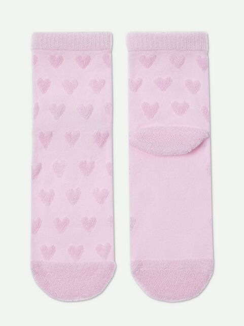 Махровые носки из хлопка с объемным рисунком «сердечки» COMFORT, модель 549 - купить в интернет-магазине Conte