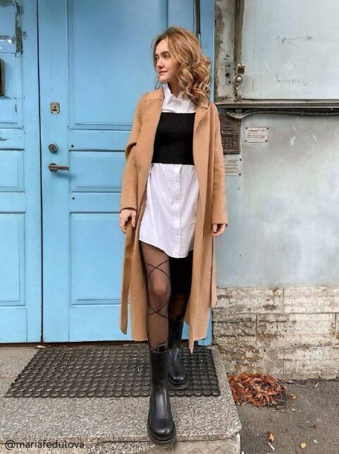 Колготки с имитацией шнуровки GEOMETRY - купить в интернет-магазине Conte