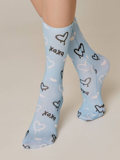 Удлиненные носки из лимитированной коллекции с рисунками "Lovely" - купить в интернет-магазине Conte