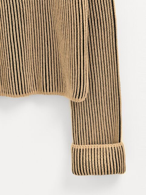 Джемпер объёмного силуэта с воротником стойкой из пряжи с хлопком LDK 24121 - купить в интернет-магазине Conte