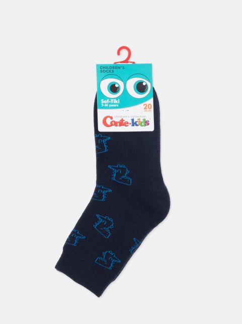 Махровые темно-синие носки SOF-TIKI с рисунком «Динозавры» - купить в интернет-магазине Conte