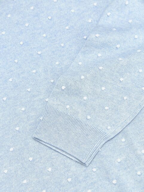 Джемпер с рисунком «в точки» из пряжи с хлопком и модалом LDK 24110 - купить в интернет-магазине Conte