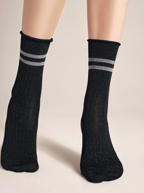 Удлиненные носки FANTASY с люрексом, модель 596 Удлиненные носки FANTASY с люрексом, модель 596 - купить в интернет-магазине Conte