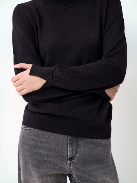 Джемпер из хлопка и модала с разрезами на манжетах LDK 24106 - купить в интернет-магазине Conte