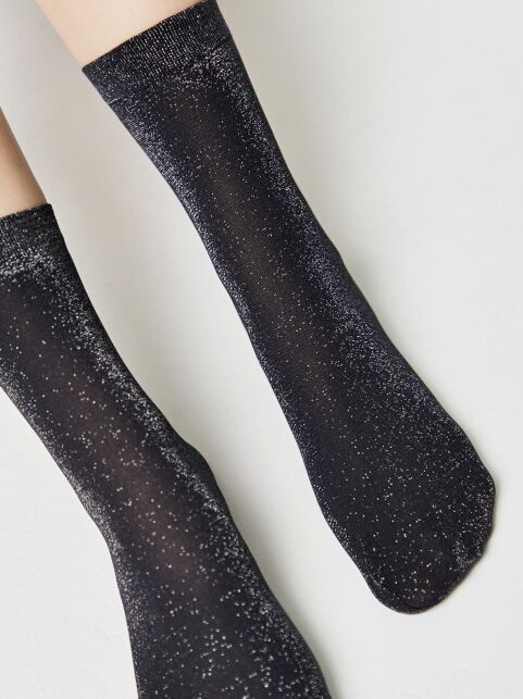 Сияющие носки цвета grafit с люрексом - купить в интернет-магазине Conte
