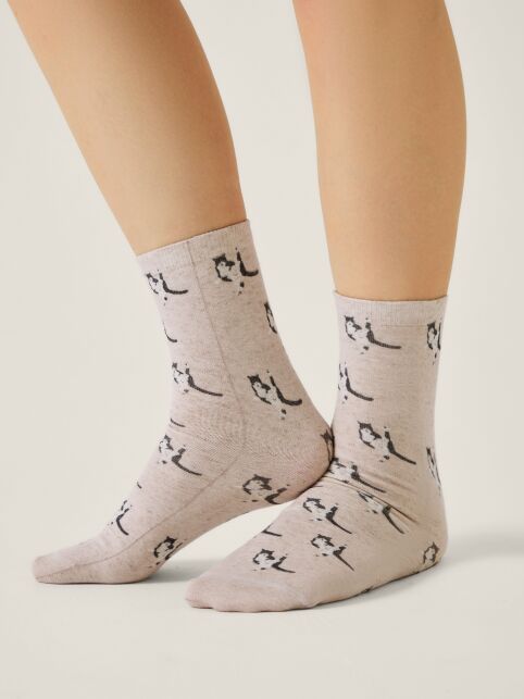 Носки со льном из лимитированной коллекции BEST FRIENDS «Растяжка» - купить в интернет-магазине Conte