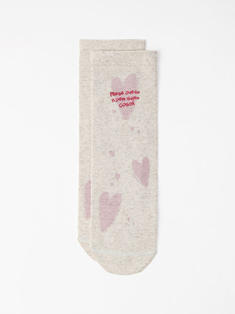 Носки из пряжи со льном «Тебе очень идет быть собой» - купить в интернет-магазине Conte