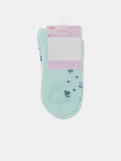 Махровые носки из хлопка с рисунками «Цветы» - купить в интернет-магазине Conte