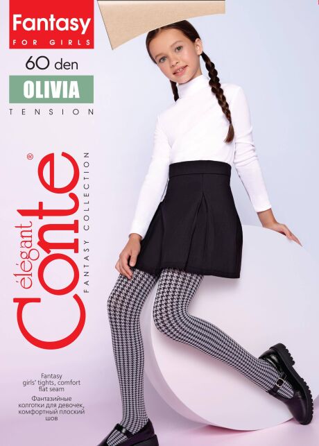 Колготки в «гусиную лапку» OLIVIA - купить в интернет-магазине Conte