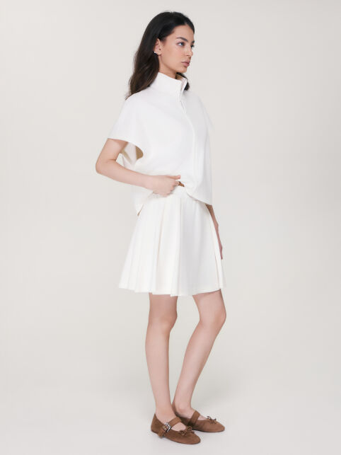 Юбка-mini со складками из футера-пике LU 3460 - купить в интернет-магазине Conte