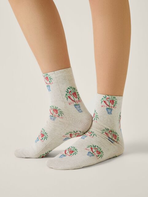 Носки из смесовой пряжи с хлопком и льном «Spicy Italy» - купить в интернет-магазине Conte