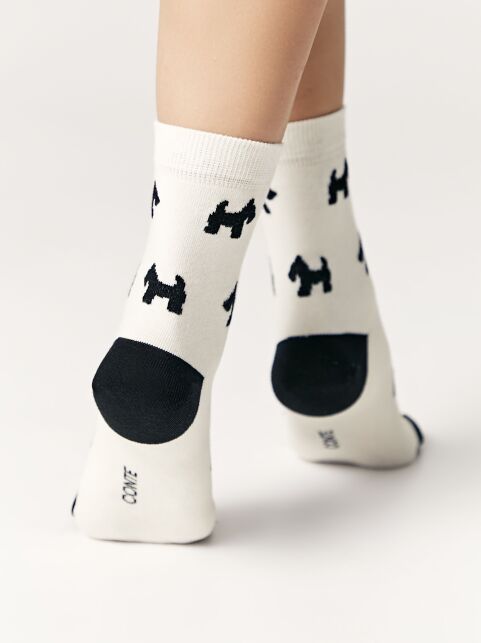 Хлопковые носки CLASSIC с рисунком «Собачки» - купить в интернет-магазине Conte