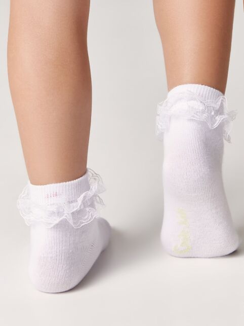 Хлопковые носки TIP-TOP с кружевной лентой, модель 000 - купить в интернет-магазине Conte
