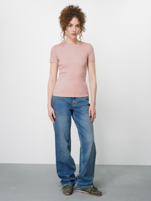 Футболка из хлопка в рубчик BASIC COLLECTION - купить в интернет-магазине Conte