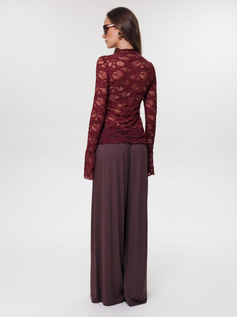 Лонгслив из кружева с драпировкой «бандо» LD 3491 - купить в интернет-магазине Conte