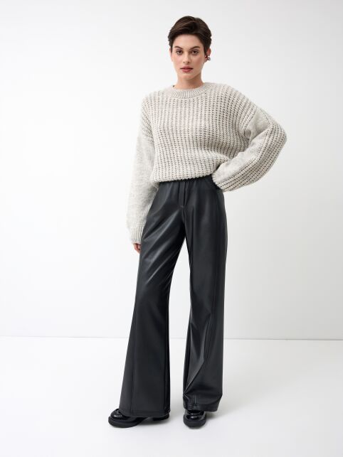 Джемпер умеренно свободного силуэта из пряжи с шерстью LDK 24137 - купить в интернет-магазине Conte