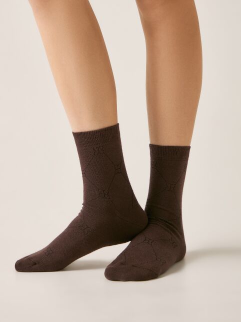 Носки из хлопка с геометрическим рисунком CLASSIC - купить в интернет-магазине Conte
