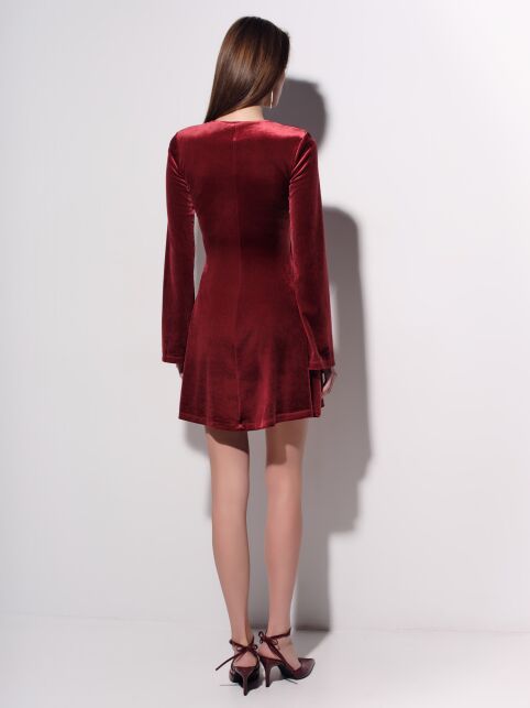 Платье из велюра с рукавами-клёш LPL 3329 - купить в интернет-магазине Conte