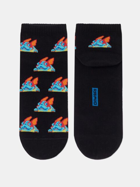 Укороченные черные носки из хлопка - купить в интернет-магазине Conte