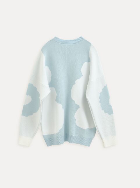 Джемпер объёмного силуэта с цветочным рисунком LDK 24122 - купить в интернет-магазине Conte