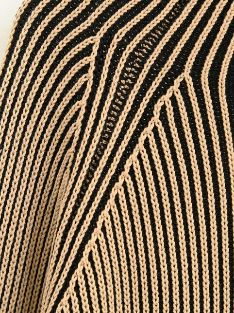 Джемпер объёмного силуэта с воротником стойкой из пряжи с хлопком LDK 24121 - купить в интернет-магазине Conte