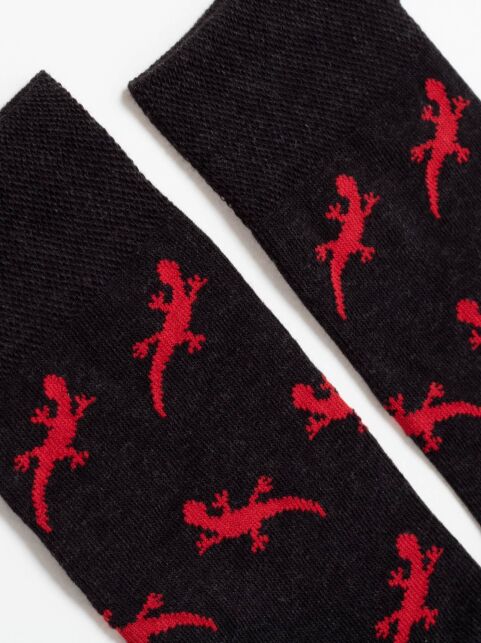 Хлопковые носки HAPPY с рисунком «Ящерицы» - купить в интернет-магазине Conte