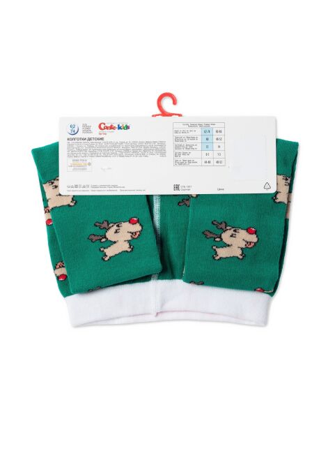 Новогодние хлопковые колготки с рисунком «Deer» Новогодние хлопковые колготки с рисунком «Deer» - купить в интернет-магазине Conte