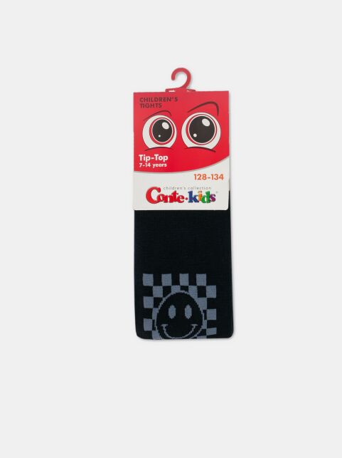 Хлопковые темно синие колготки TIP-TOP срисунком "смайлик" - купить в интернет-магазине Conte