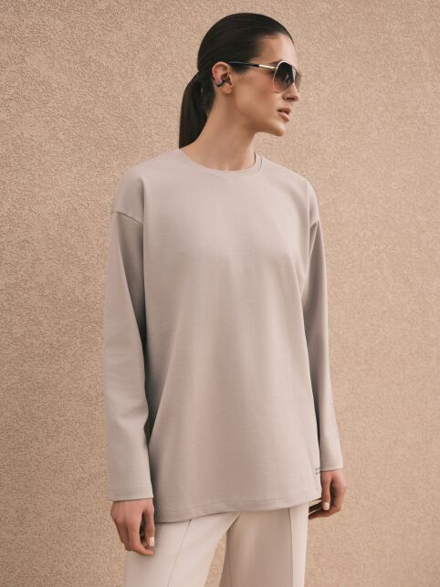 Лонгслив свободного кроя из хлопка LD 3142 Лонгслив свободного кроя из хлопка LD 3142 - купить в интернет-магазине Conte