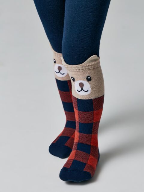 Колготки детские TIP-TOP Медвежата темно-синий красный Колготки детские TIP-TOP Медвежата темно-синий красный - купить в интернет-магазине Conte