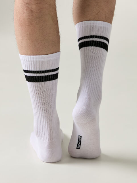 Удлинённые носки с контрастными полосами на резинке - купить в интернет-магазине Conte