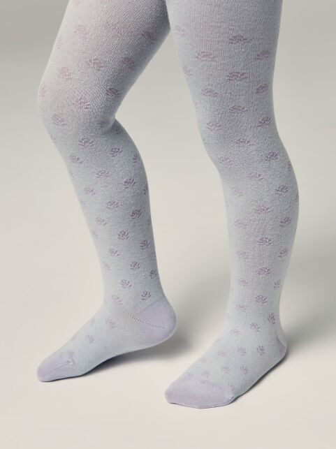 Хлопковые колготки с рисунком «цветы» - купить в интернет-магазине Conte